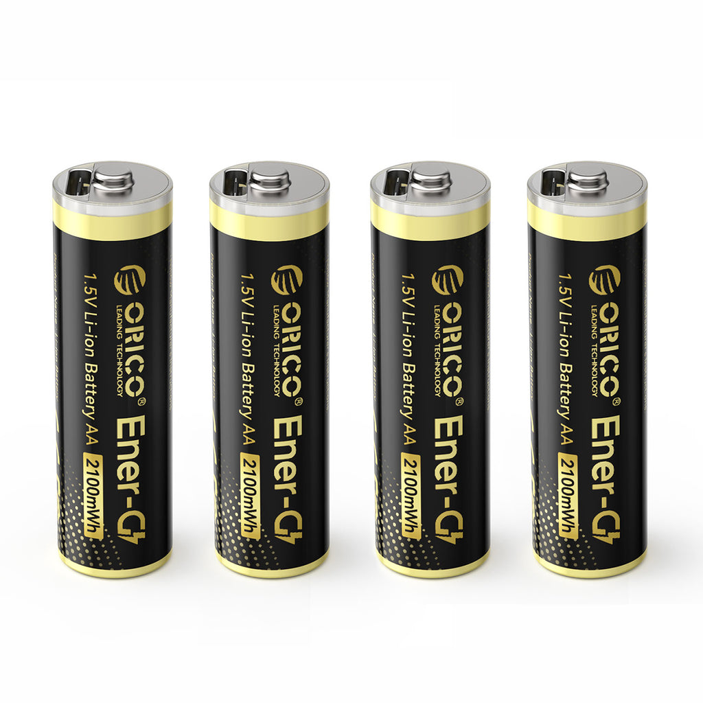 Orico Ener-G EG5C litio akumuliatorius 1,5V 2100mWh AA USB-C pakraunamas akumuliatorius 4 vnt. -- Batteries