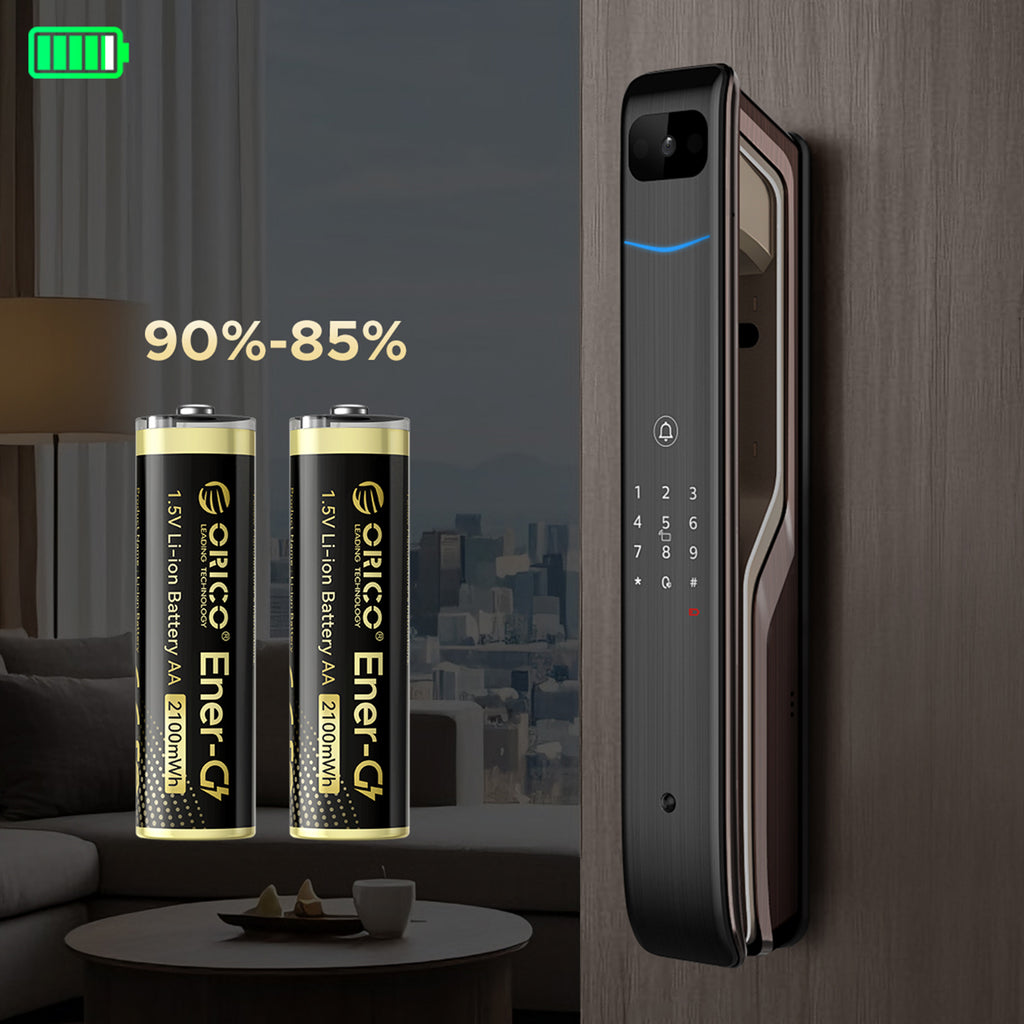 Orico Ener-G EG5C litio akumuliatorius 1,5V 2100mWh AA USB-C pakraunamas akumuliatorius su įkrovimo kabelu 2 vnt. --...