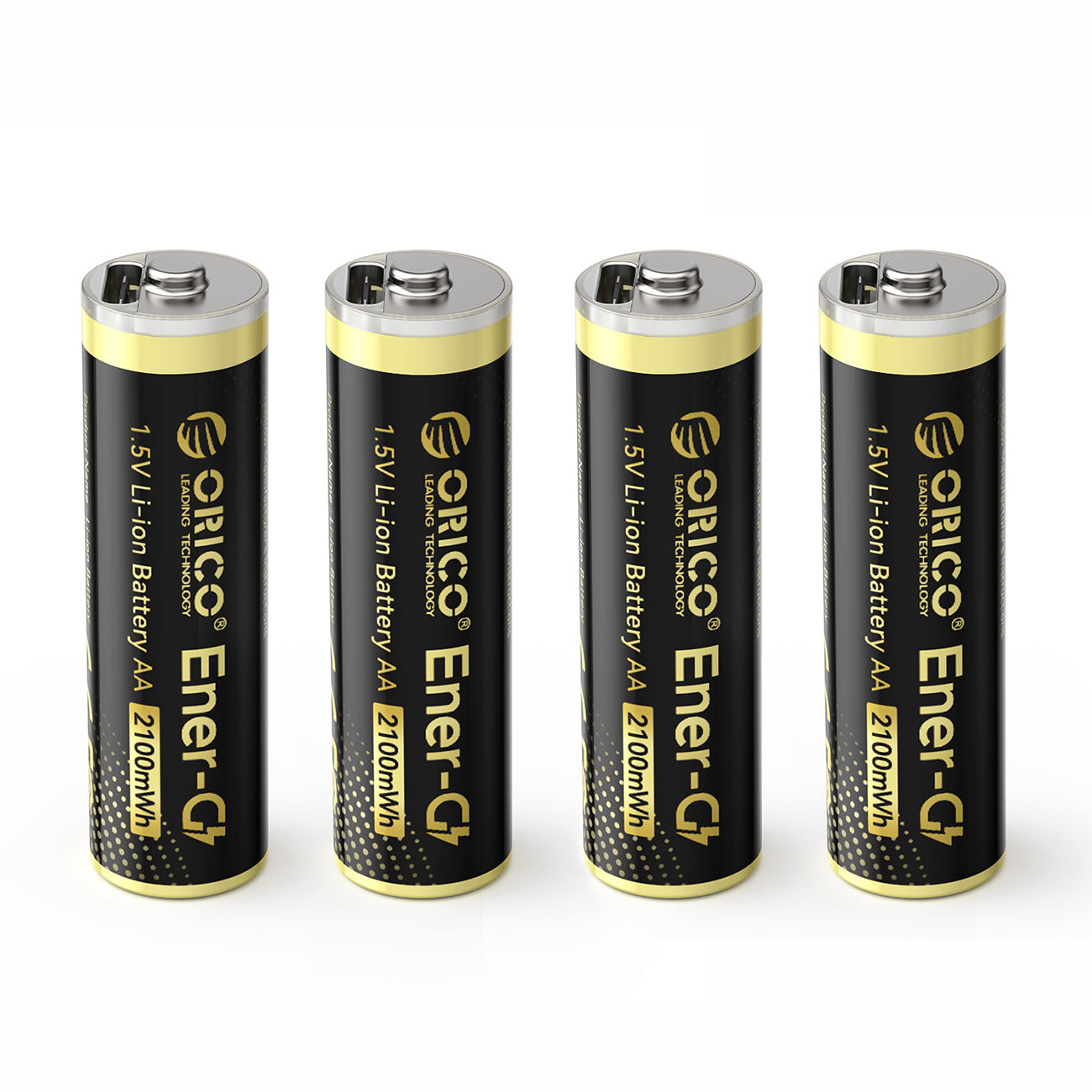 Orico Ener-G EG5C litio akumuliatorius 1,5V 2100mWh AA USB-C pakraunamas akumuliatorius su įkrovimo kabelu 4 vnt. --...