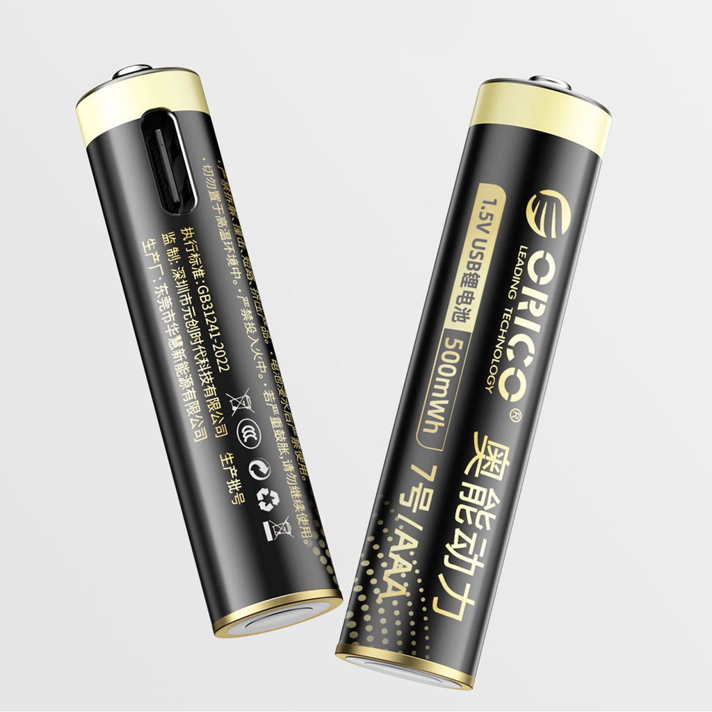 Orico Ener-G EG7C litio baterija 1,5V 500mWh AAA USB-C pakartotinai įkraunama baterija 2 vnt. -- Batteries