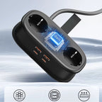 Orico AP3 65W GaN 6in1 maitinimo šakotuvas 2x AC + 2x USB-A + 2x USB-C – juodas -- Cell phone cables