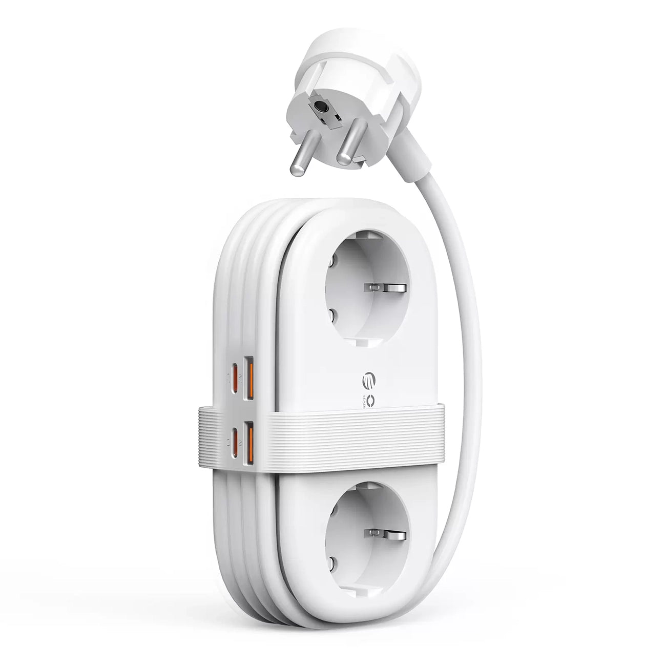 Orico AP3 65W GaN 6in1 maitinimo šakotuvė 2x AC + 2x USB-A + 2x USB-C - balta -- Cell phone cables