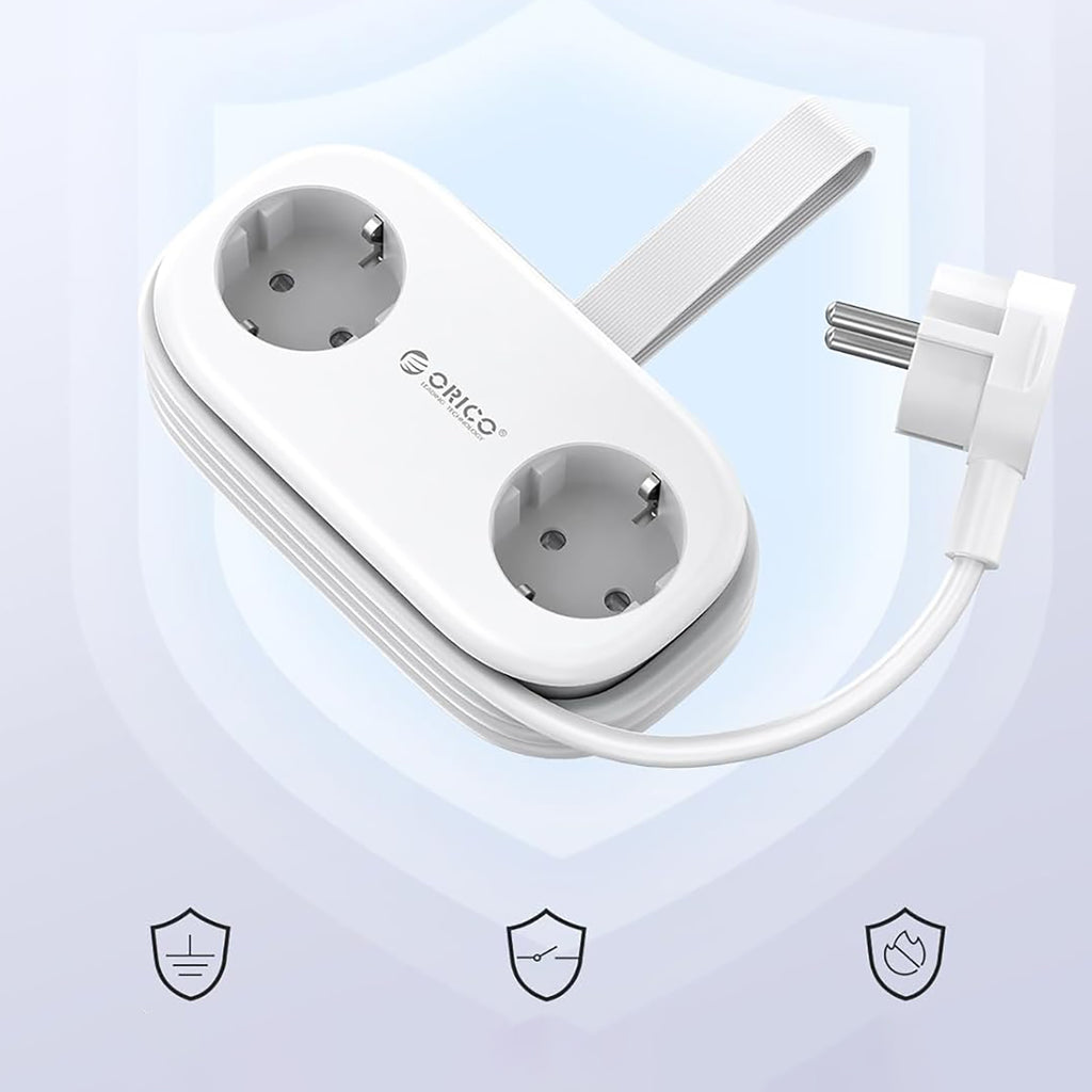 Orico AP3 65W GaN 6in1 maitinimo šakotuvė 2x AC + 2x USB-A + 2x USB-C - balta -- Cell phone cables