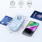 Orico AP3 65W GaN 6in1 maitinimo šakotuvė 2x AC + 2x USB-A + 2x USB-C - mėlyna -- Cell phone cables