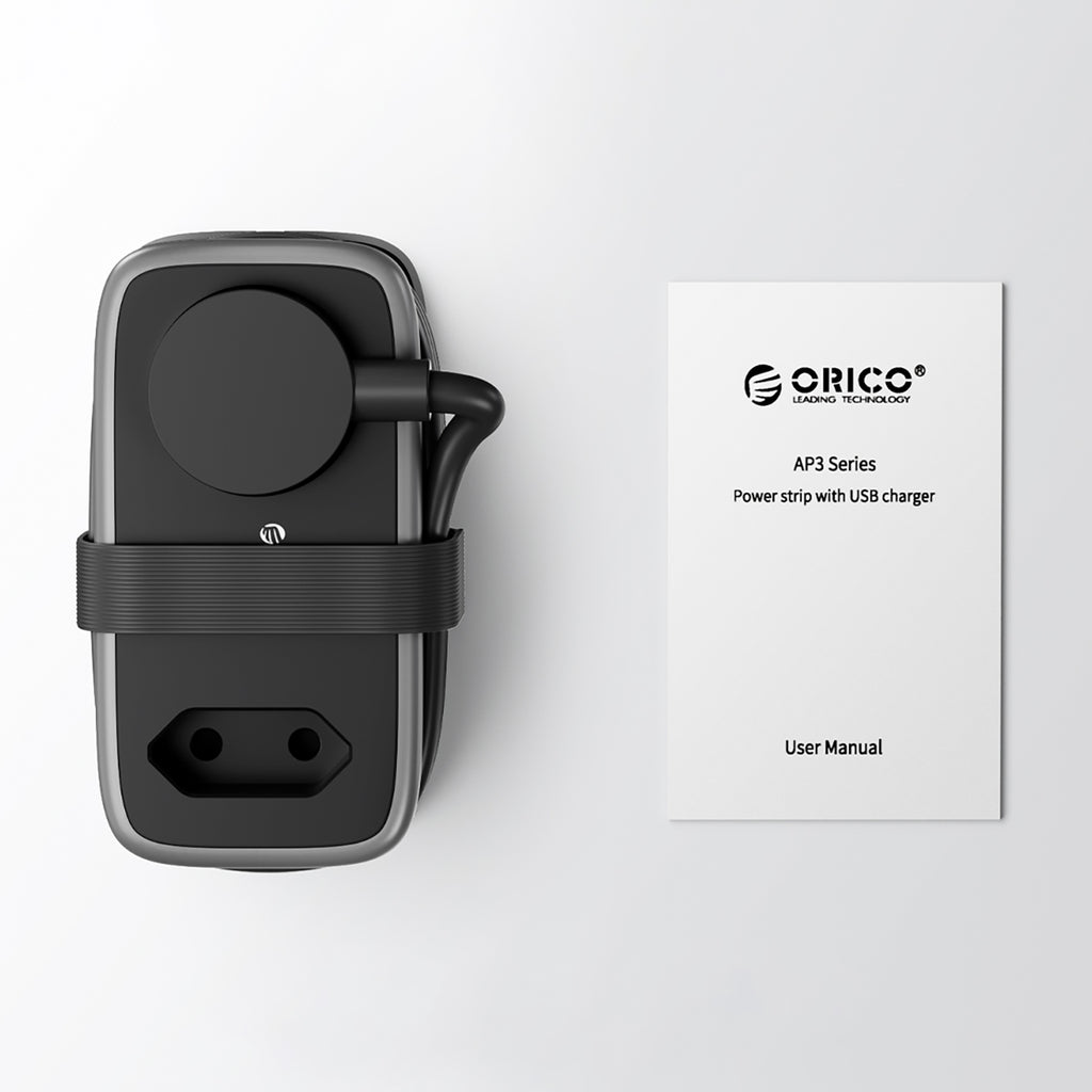 Orico APP 15,5W 5in1 maitinimo šakotuvė 2x AC + 2x USB-A + 1x USB-C - juoda -- Cell phone cables