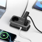 Orico APP 15,5W 5in1 maitinimo šakotuvė 2x AC + 2x USB-A + 1x USB-C - juoda -- Cell phone cables