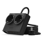 Orico PDC25 25W 6in1 prailgintuvas 2x AC + 2x USB-A + 2x USB-C - juodas -- Cell phone cables