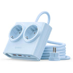 Orico PDC25 25W 6in1 prailgintuvas 2x AC + 2x USB-A + 2x USB-C - mėlynas -- Cell phone cables