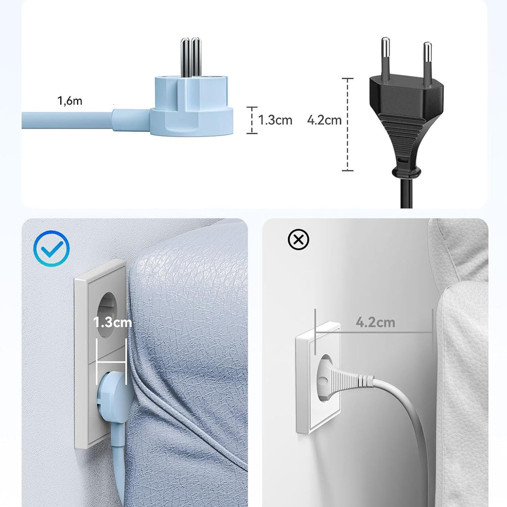 Orico PDC25 25W 6in1 prailgintuvas 2x AC + 2x USB-A + 2x USB-C - mėlynas -- Cell phone cables