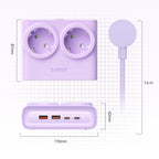 Orico PDC25 25W 6in1 prailgintuvas 2x AC + 2x USB-A + 2x USB-C - violetinis -- Cell phone cables