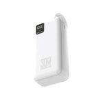 Wozinsky W8-W 30000mAh 30W powerbankas 2x USB-A ir USB-C su žibintu - Baltas -- Powerbanks