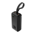 Wozinsky W8-W 30000 mAh 30W powerbankas 2x USB-A ir USB-C su žibintu - Juodas -- Powerbanks