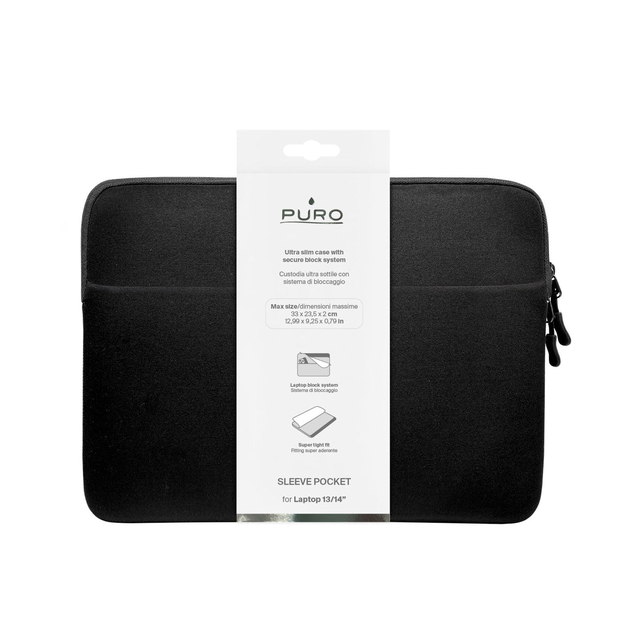 Puro Slim Pocket 13" nešiojamojo kompiuterio krepšys - juodas -- Laptop Bags