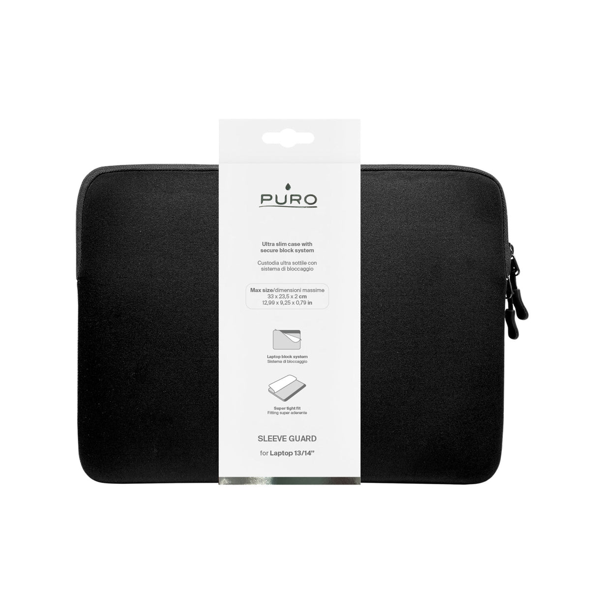 Puro Slim Guard 14" nešiojamojo kompiuterio krepšys - juodas -- Laptop Bags