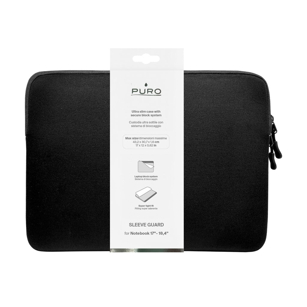 Puro Slim Guard 18" nešiojamojo kompiuterio krepšys - Juodas -- Laptop Bags