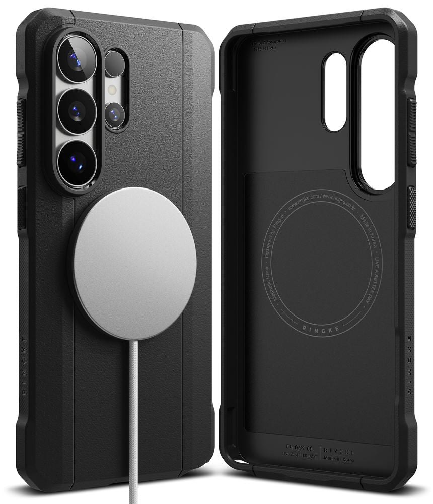 Ringke Onyx Alfa Magsafe dėklas, skirtas Samsung Galaxy S26 Ultra - juodas -- Samsung Galaxy S26 Ultra