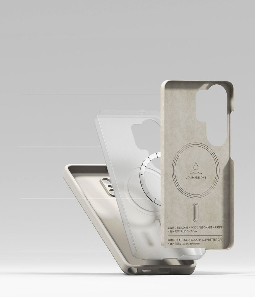 Ringke Silicone MagSafe Dėklas, skirtas Samsung Galaxy S26 Ultra - Beige -- Samsung Galaxy S26 Ultra