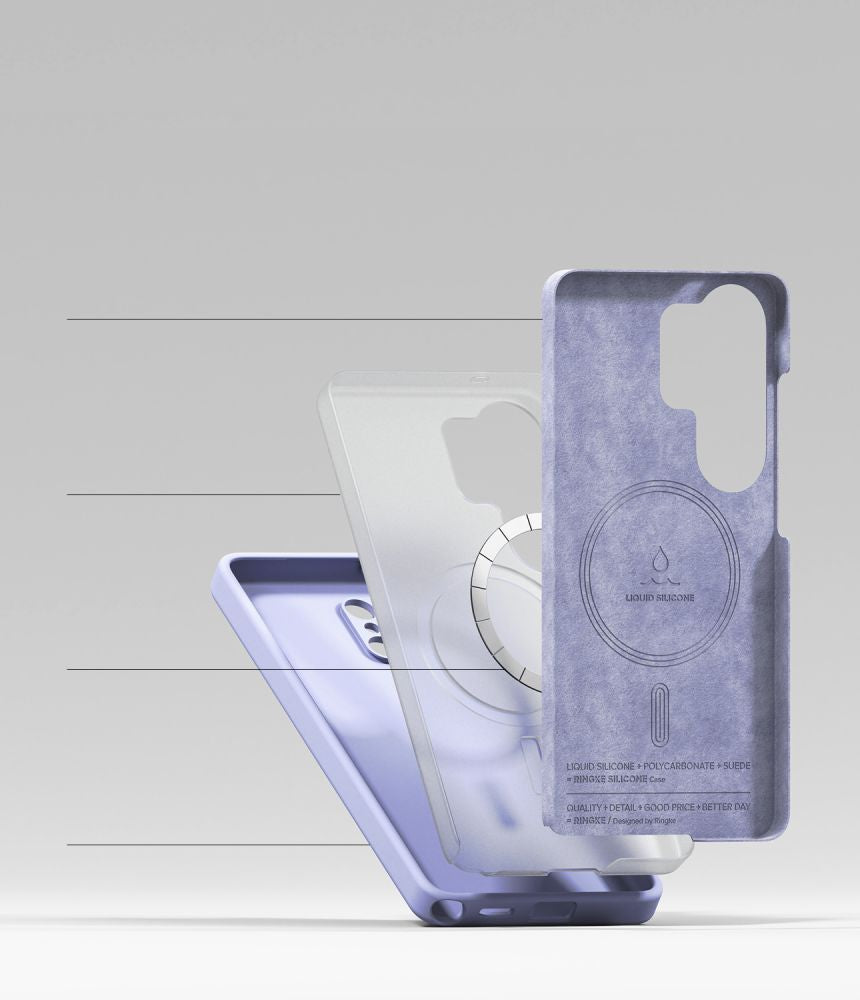 Ringke Silicone MagSafe Dėklas, skirtas Samsung Galaxy S26 Ultra - violetinis -- Samsung Galaxy S26 Ultra