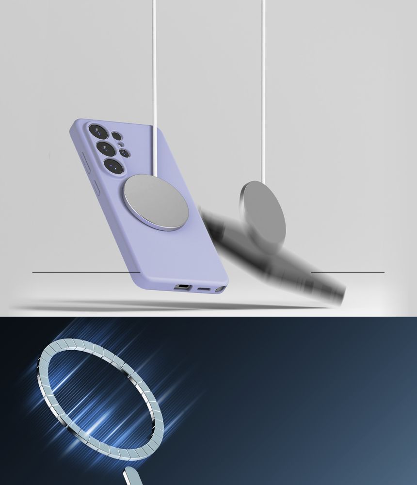 Ringke Silicone MagSafe Dėklas, skirtas Samsung Galaxy S26 Ultra - violetinis -- Samsung Galaxy S26 Ultra