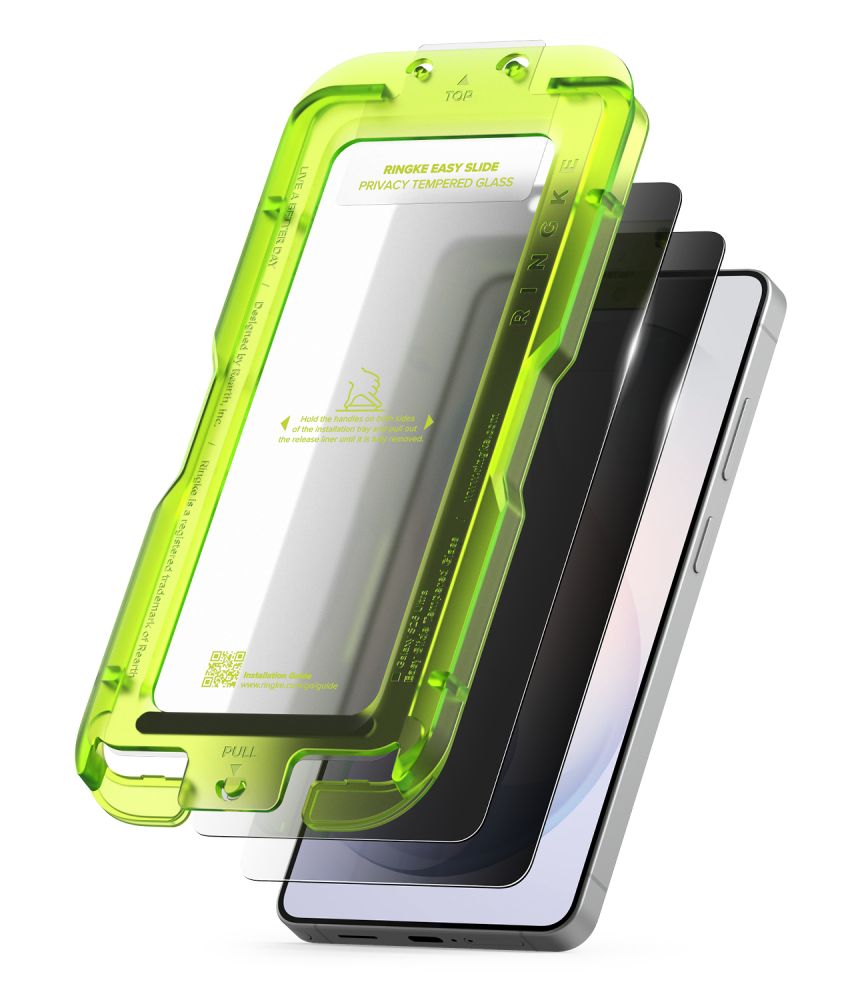 Ringke Easy Slide Privacy Tempered Glass 2-Pack for Samsung ZQXTOZEN -- Cell phone tempered glass