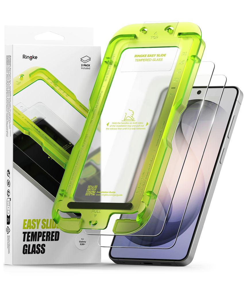 Ringke Easy Slide 2-Pack Tempered Glass for Samsung Galaxy S26+ -- Samsung Galaxy S26