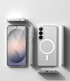Ringke Fusion Magnetic MagSafe Dėklas, skirtas Samsung Galaxy S26 - Transparent -- Samsung Galaxy S26