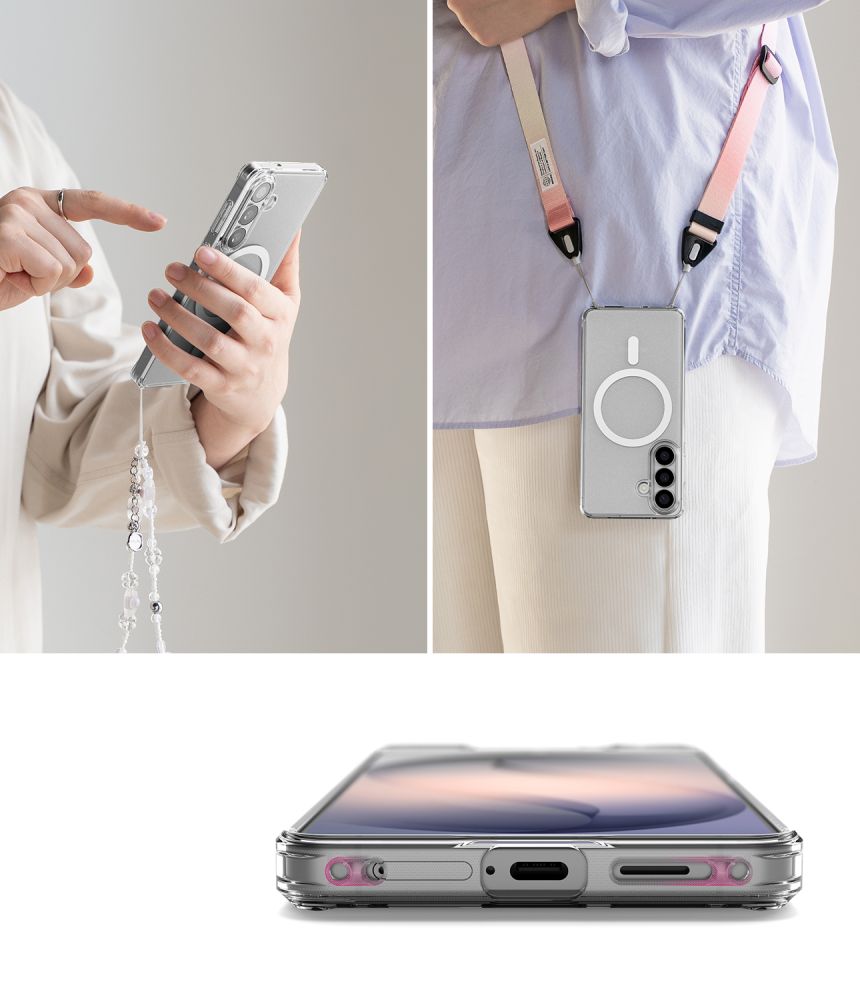 Ringke Fusion Magnetic MagSafe Dėklas, skirtas Samsung Galaxy S26 - Transparent -- Samsung Galaxy S26