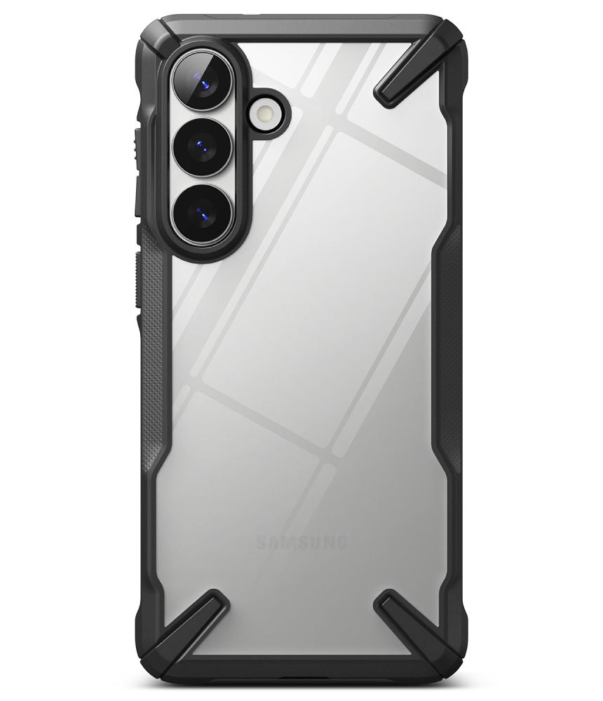 Ringke Fusion X dėklas, skirtas Samsung Galaxy S26 – skaidrus juodas -- Samsung Galaxy S26