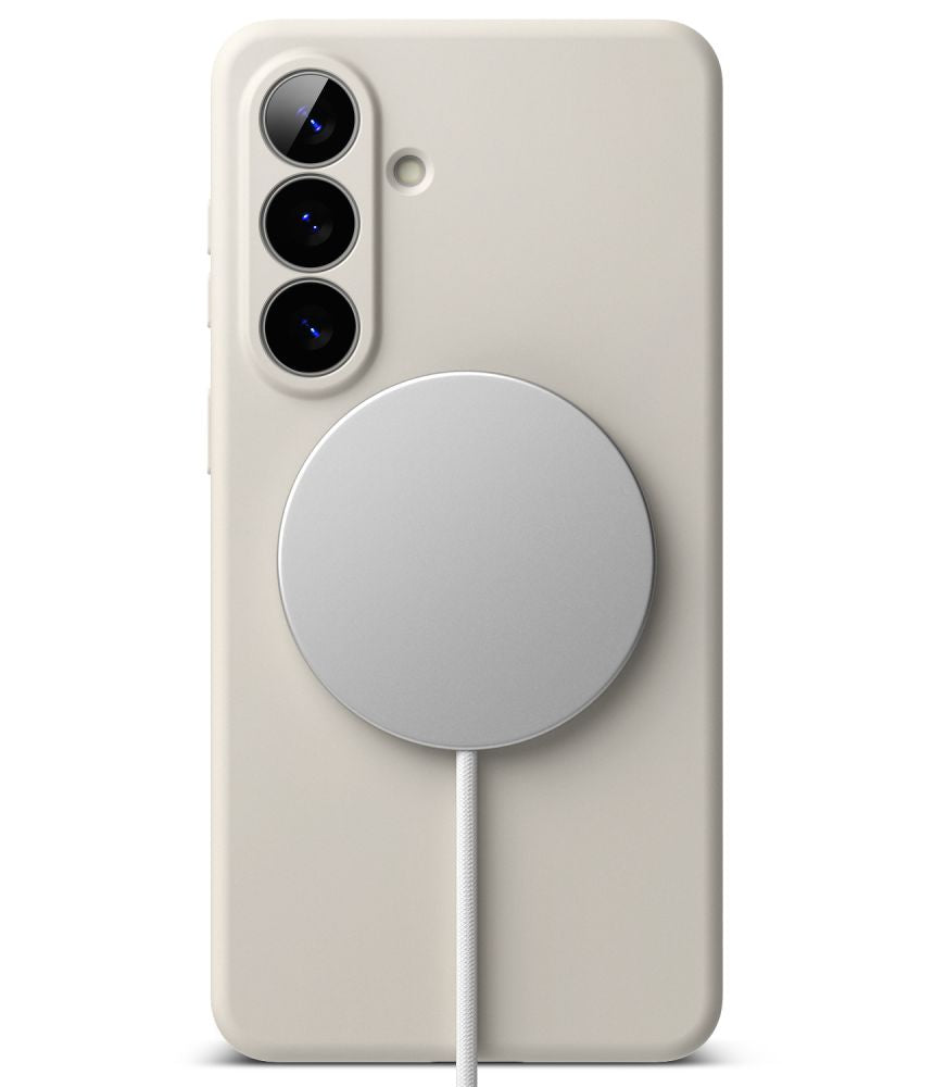 Ringke Silicone MagSafe Dėklas, skirtas Samsung Galaxy S26 - Beige -- Samsung Galaxy S26