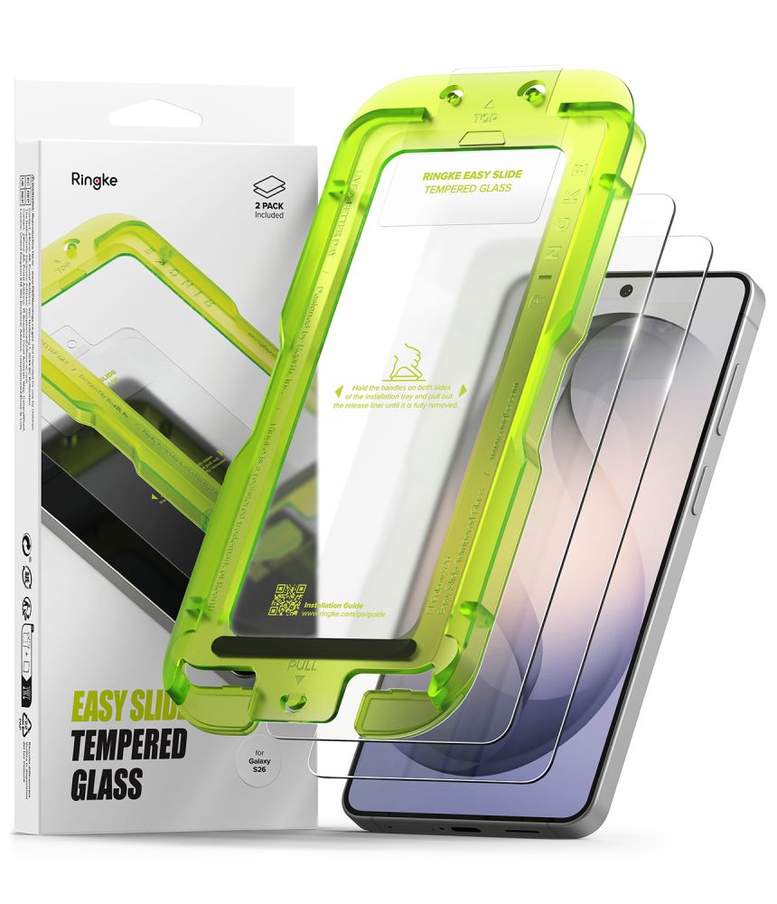 Ringke Easy Slide 2-Pack Tempered Glass for Samsung Galaxy S26 -- Samsung Galaxy S26
