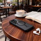 Tech-Protect Magmat MagSafe Dėklas, skirtas Samsung Galaxy S26 Ultra – permatomas juodas -- Samsung Galaxy S26 Ultra