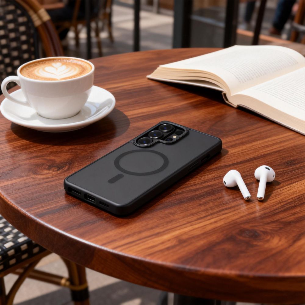 Tech-Protect MagCam MagSafe Dėklas, skirtas Samsung Galaxy S26 Ultra - matinė juoda -- Samsung Galaxy S26 Ultra