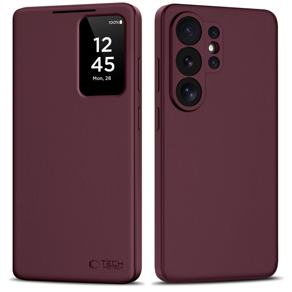 Tech-Protect Smart Wallet dėklas, skirtas Samsung Galaxy S26 Ultra - Burgundy -- Samsung Galaxy S26 Ultra