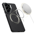 Tech-Protect Ion Carbon MagSafe Dėklas, skirtas Samsung Galaxy S26 Ultra – juoda ir sidabrinė -- Samsung Galaxy S26 Ultra