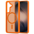 Tech-Protect Magmat MagSafe Dėklas, skirtas Samsung Galaxy S26 - Orange Matte -- Samsung Galaxy S26