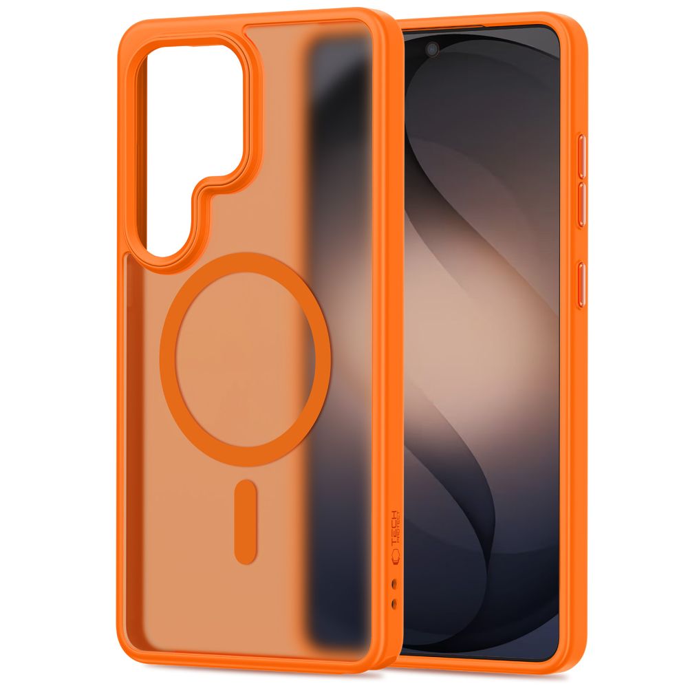 Tech-Protect Magmat MagSafe Dėklas, skirtas Samsung Galaxy S26 Ultra - Orange Matte -- Samsung Galaxy S26 Ultra