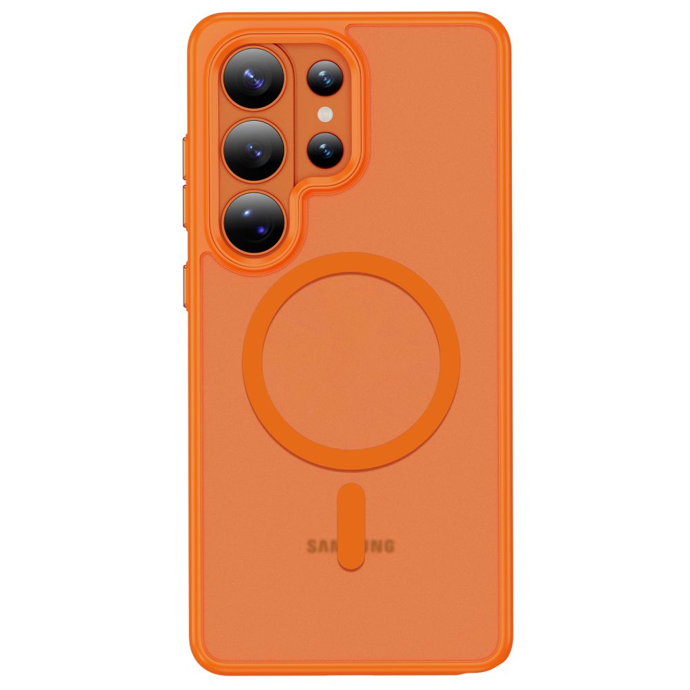 Tech-Protect Magmat MagSafe Dėklas, skirtas Samsung Galaxy S26 Ultra - Orange Matte -- Samsung Galaxy S26 Ultra