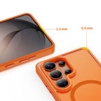 Tech-Protect Magmat MagSafe Dėklas, skirtas Samsung Galaxy S26 Ultra - Orange Matte -- Samsung Galaxy S26 Ultra