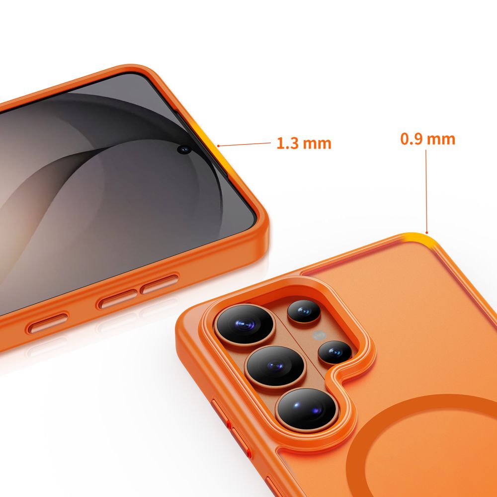 Tech-Protect Magmat MagSafe Dėklas, skirtas Samsung Galaxy S26 Ultra - Orange Matte -- Samsung Galaxy S26 Ultra