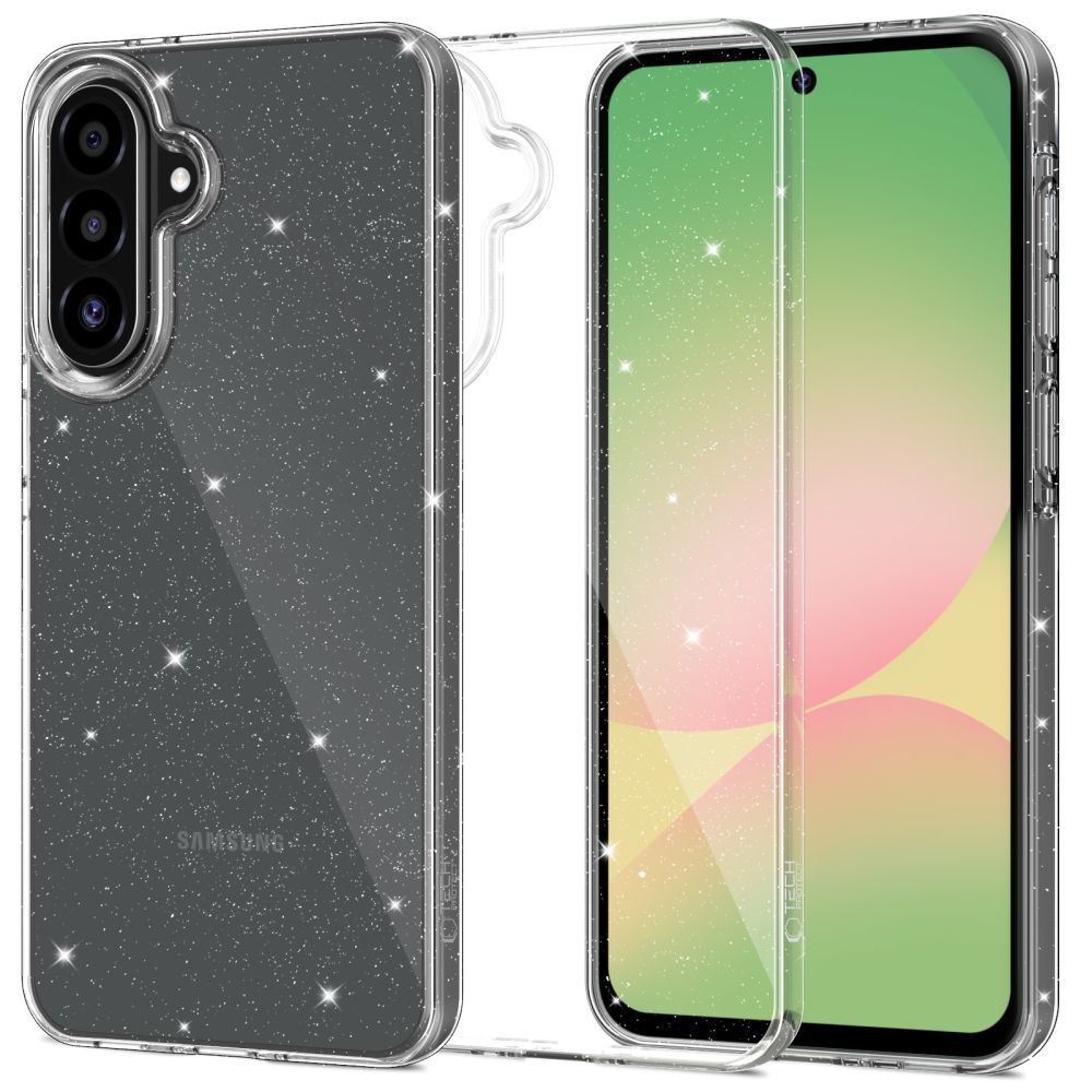 Tech-Protect FlexAir dėklas, skirtas Samsung Galaxy A36 / A37 5G - Skaidrus blizgesys -- Samsung Galaxy A36 5G / Samsung...