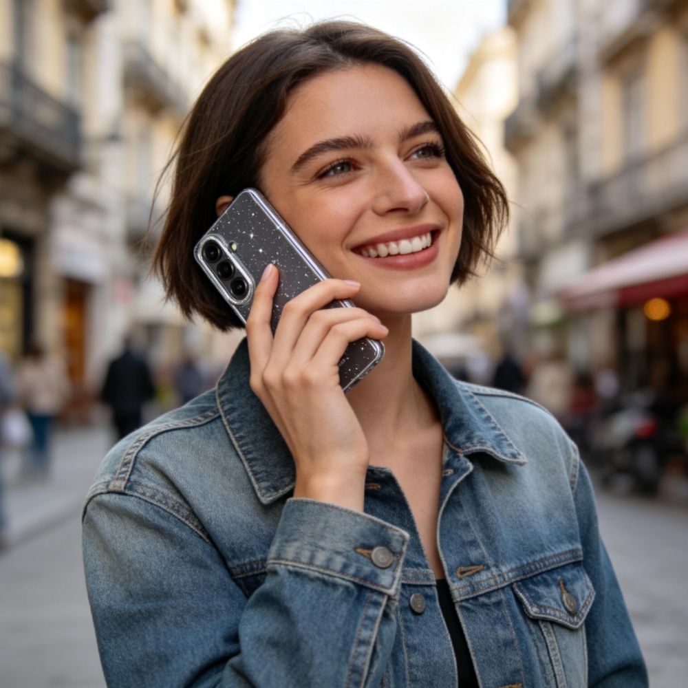 Tech-Protect FlexAir dėklas, skirtas Samsung Galaxy A36 / A37 5G - Skaidrus blizgesys -- Samsung Galaxy A36 5G / Samsung...