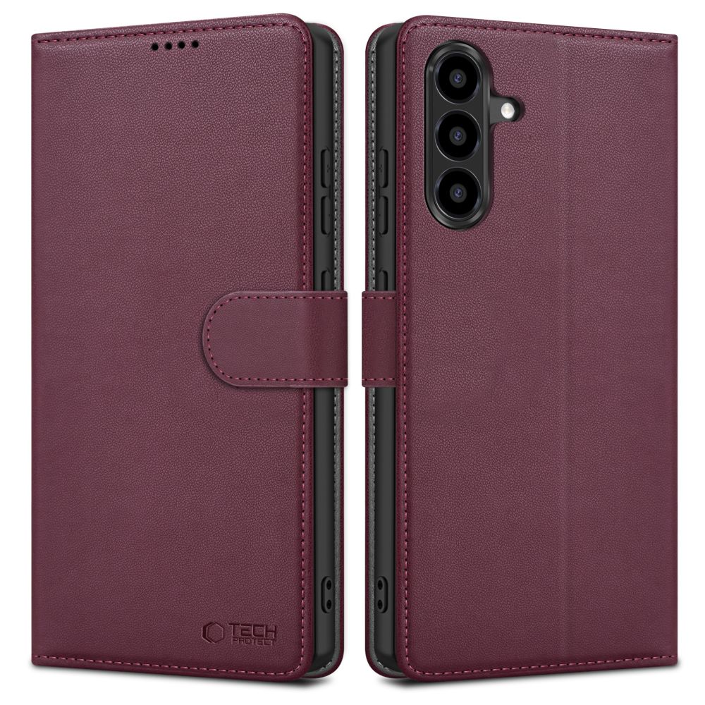 Tech-Protect Wallet dėklas, skirtas Samsung Galaxy A57 5G - Burgundy -- Samsung Galaxy A57