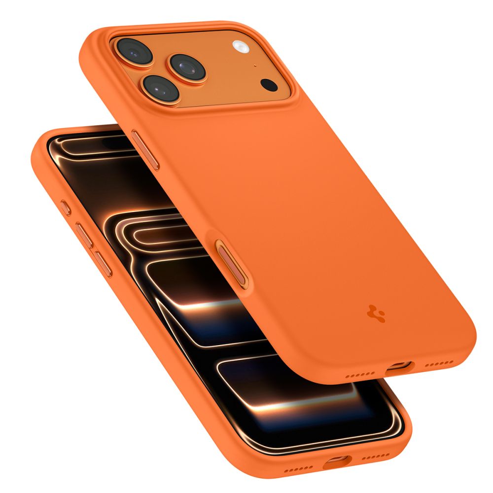 Spigen Silicone Fit Mag MagSafe dėklas iPhone 17 Pro Max - oranžinis -- iPhone 17 Pro Max