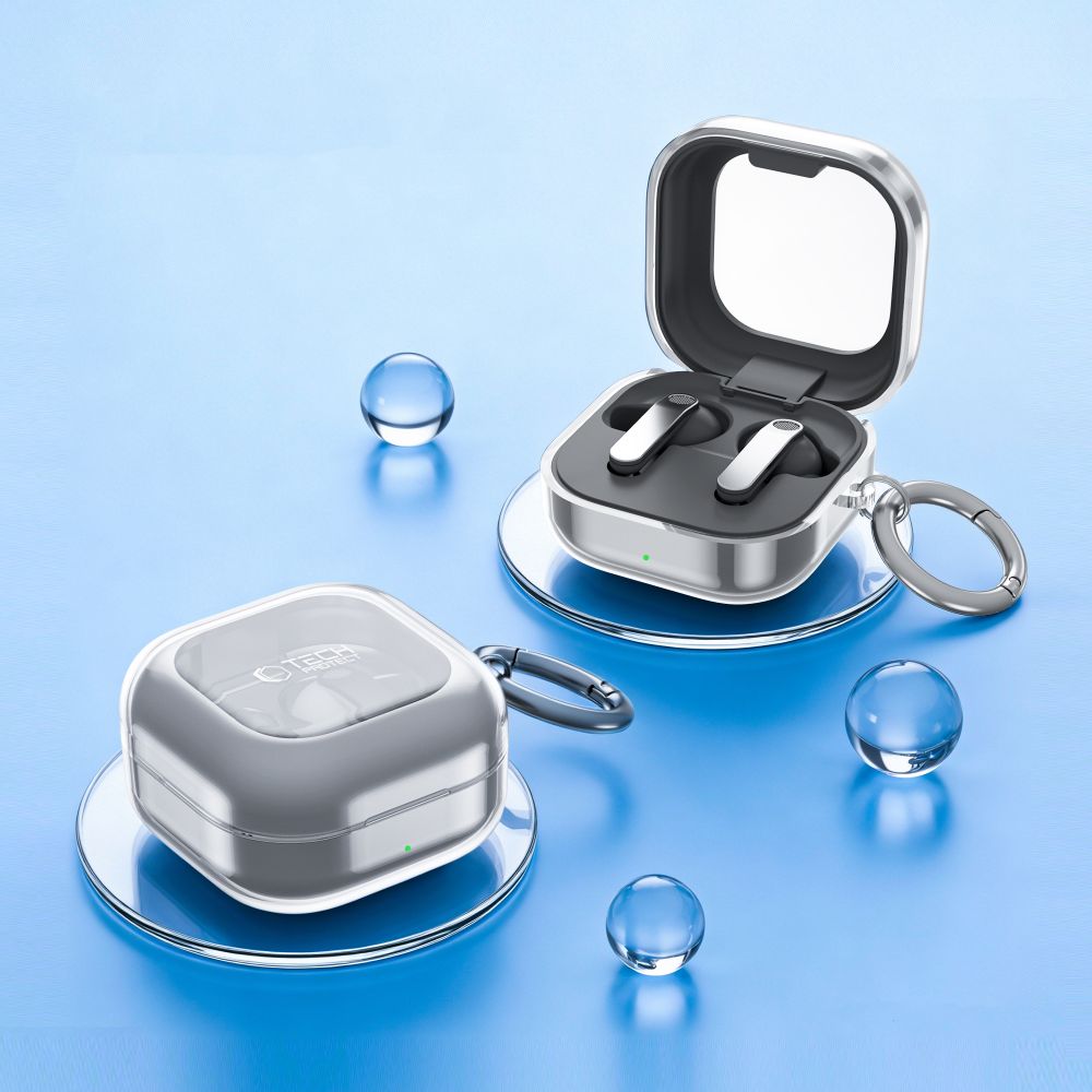 Tech-Protect FlexAir dėklas, skirtas Samsung Galaxy Buds 4 / Buds 4 Pro – skaidrus -- Samsung Galaxy Buds 4 / Samsung...