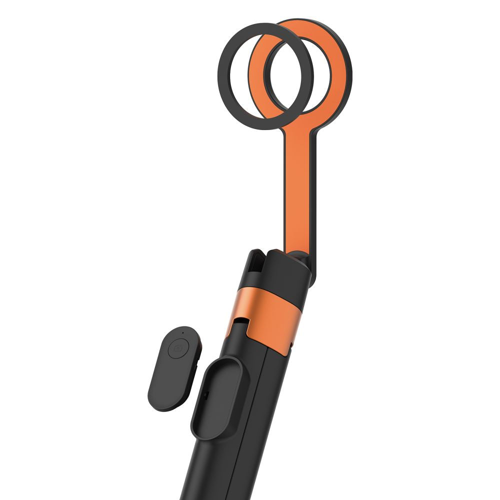 Tech-Protect L10S Bluetooth Selfie Lazdelė Trikojis – Juoda ir Oranžinė -- Selfie Sticks & Tripods