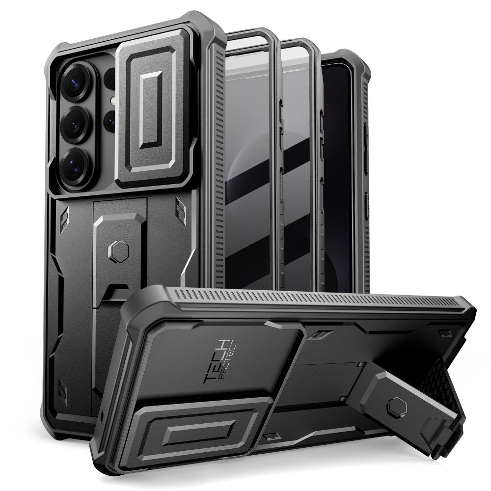 Tech-Protect Kevlar Cam+ dėklas, skirtas Samsung Galaxy S26 Ultra - Black -- Samsung Galaxy S26 Ultra