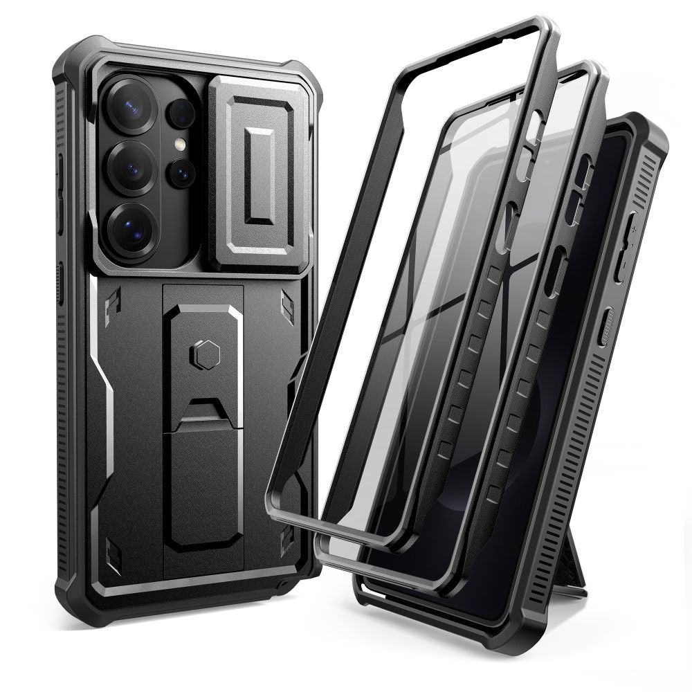 Tech-Protect Kevlar Cam+ dėklas, skirtas Samsung Galaxy S26 Ultra - Black -- Samsung Galaxy S26 Ultra