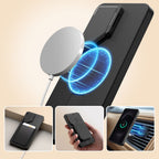 Tech-Protect Kevlar Aura MagSafe Dėklas, skirtas Samsung Galaxy S26 Ultra - Black and Orange -- Samsung Galaxy S26 Ultra