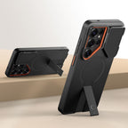 Tech-Protect Kevlar Aura MagSafe Dėklas, skirtas Samsung Galaxy S26 Ultra - Black and Orange -- Samsung Galaxy S26 Ultra