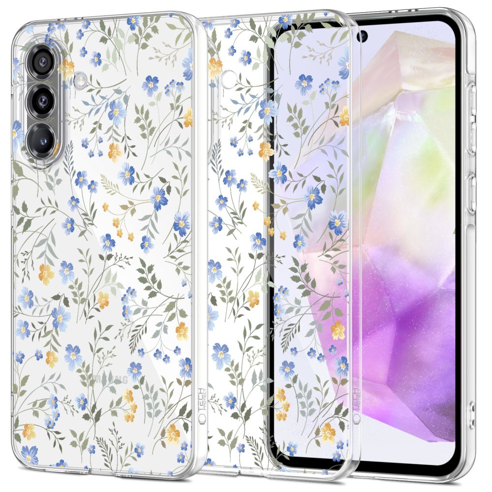 Tech-Protect FlexAir dėklas, skirtas Samsung Galaxy A37 5G - Multicolor Flowers -- Samsung Galaxy A37 5G